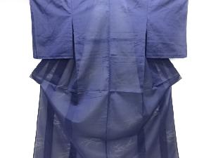 紗透かし織　草葉模様着物